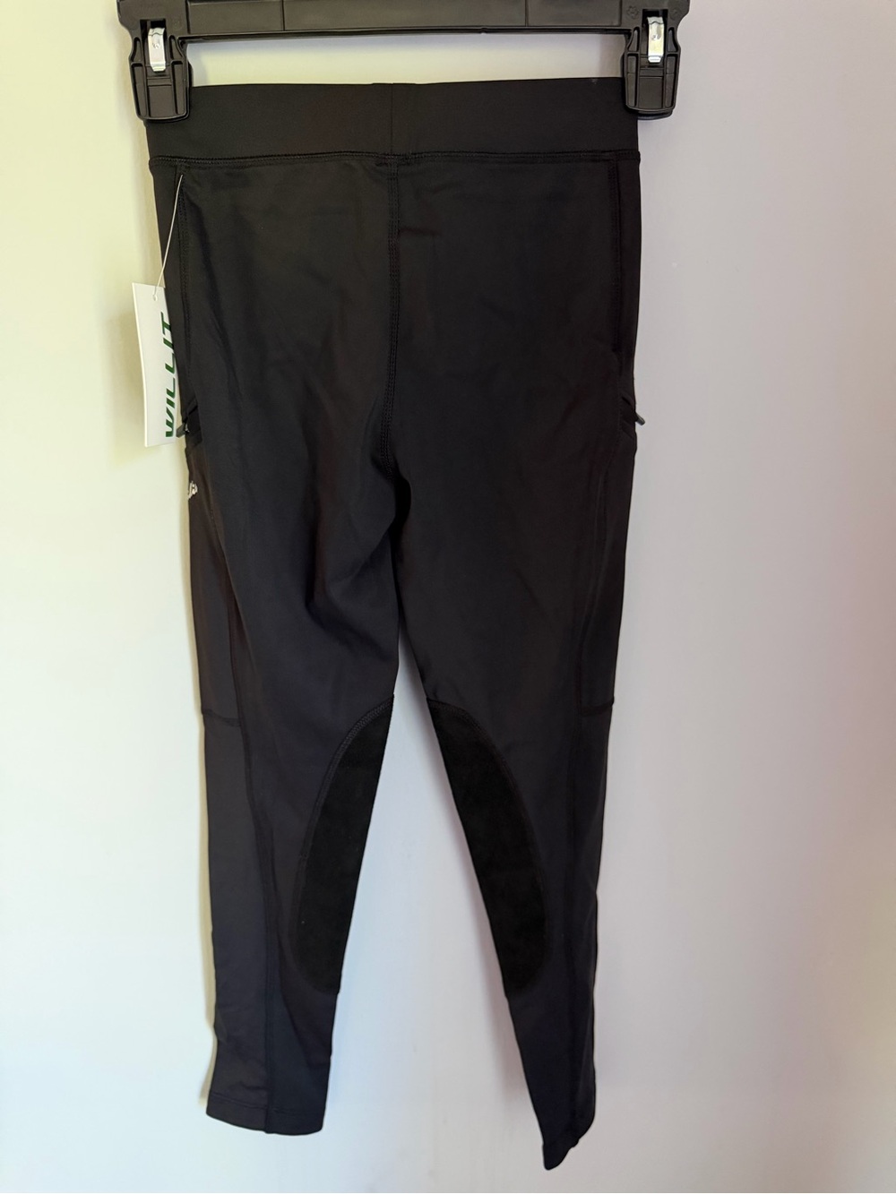 Willit Youth Riding Leggings NWT Size Small Black Equestrian Tights Knee Grip - Picture 5 of 6